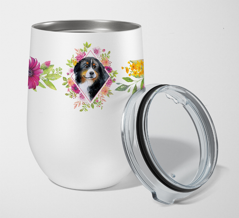 Dog Breed 12 oz Stemless Wine Glass