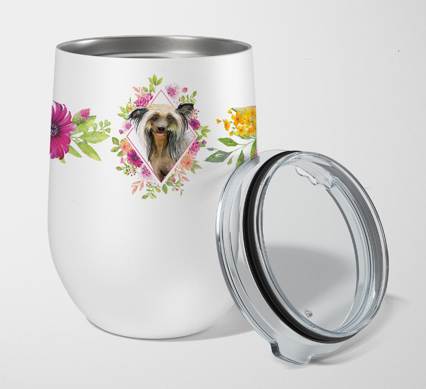 Dog Breed 12 oz Stemless Wine Glass