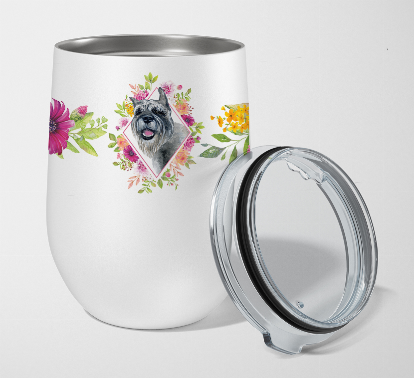 Dog Breed 12 oz Stemless Wine Glass