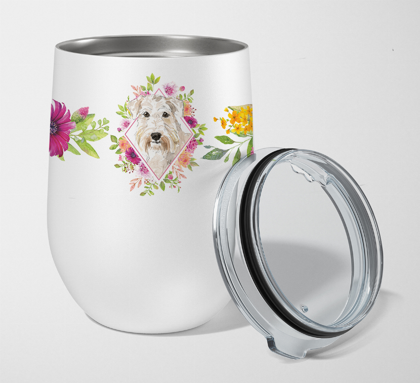 Dog Breed 12 oz Stemless Wine Glass