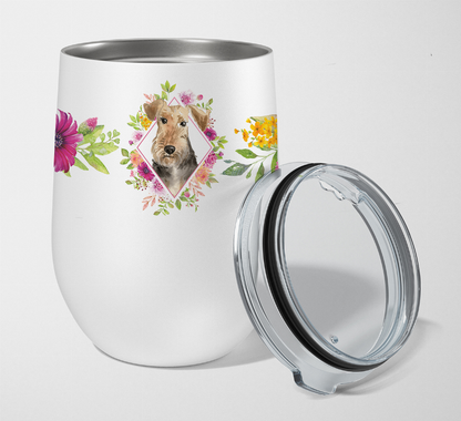 Dog Breed 12 oz Stemless Wine Glass